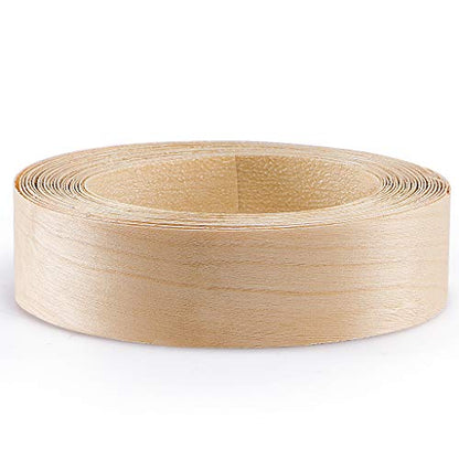 Skelang Birch Wood Veneer 1-1/2” x 26’, Wood Edge Tape with Adhesive, Flexible Wood Edgebanding Strip for Shelving, Cabinetry, Furniture - size: 1-1/2” x 26’