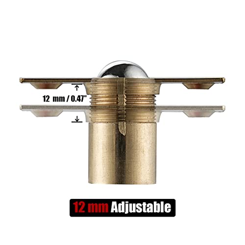 JQK Closet Ball Catch Door Hardware, Stainless Steel Catch Adjustable with Strike Plate, Gold Finish 2 Pack, HBC100-BG-P2 - color: Gold, size: Standard 2 Pack