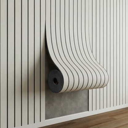 3D Wall Panel Peel and Stick, 15.7 x 118 in, Light Beige - color: Light Beige