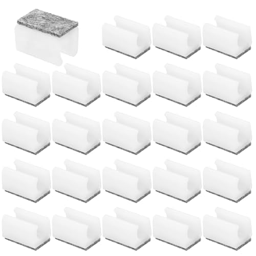 PATIKIL 24pcs Rectangle Chair Leg Cover with Felt Pad, 12mm Cap,White Grey - color: White Grey, size: 12MM