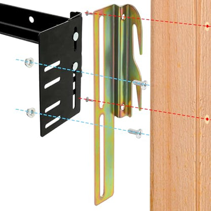 Set of 4 Bed Frame Conversion Brackets, Bolt On to Hook On