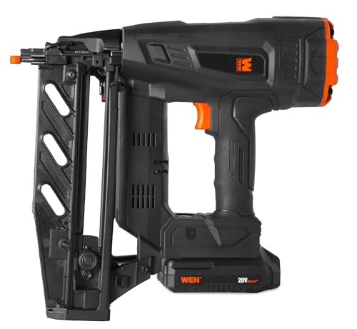 WEN 20V Max Cordless Brushless 16-Gauge Brad Nailer with 2.0Ah Battery and Charger (20516) - size: 20V 16-Gauge Brushless Nailer