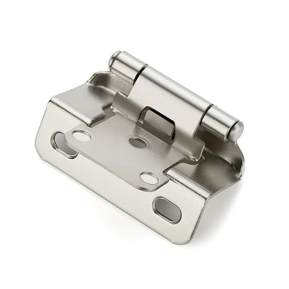 Ravinte Satin Nickel Semi-Overlay 1/2 inch Self-Closing Hinges, 50 Pack - color: Satin Nickel