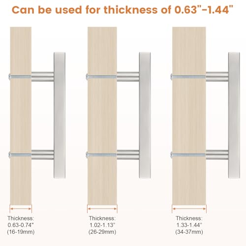 Probrico Brushed Nickel Cabinet Pulls & Handles 3" CC Square 5 Pack - color: Brushed Nickel, size: Hole Center: 76mm(3inch)