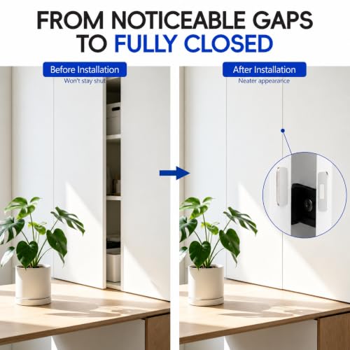 10 Pack Adhesive Cabinet Magnets for Closure, No Drill Peel & Stick