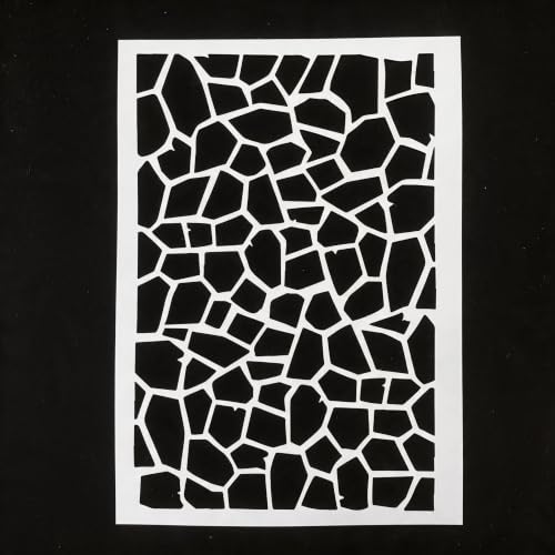 TIAMECH A4 Reusable Crackle Texture Stencil for Painting - color: Crackle Texture