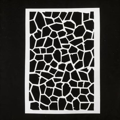 TIAMECH A4 Reusable Crackle Texture Stencil for Painting - color: Crackle Texture
