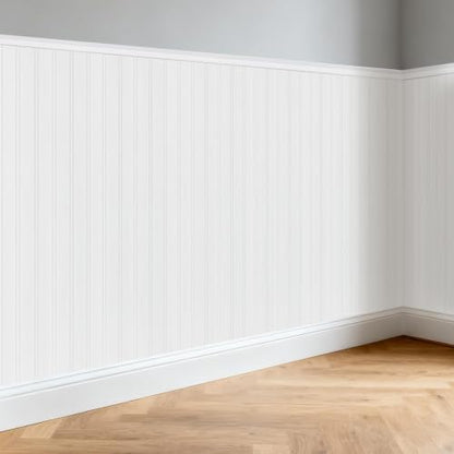 Wainscoting Wall Panels Kit,PS Beadboard Wall Panels,Cover 39"x79",8Pcs