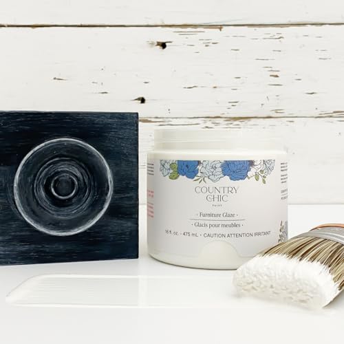 Furniture Glaze - Antique Patina Special Effects Glaze for Chalk Style Furniture Paint, Eco-Friendly Wood Stain, 6 Color Choices - Limestone [White] - Pint (16 oz) - color: Limestone, size: 16 Fl Oz (Pack of 1)