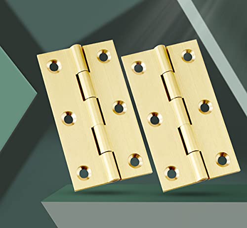 8 Pcs Solid Brass 2" Small Hinges, Jewelry Box Hinges with Screws - size: 2.0 inch