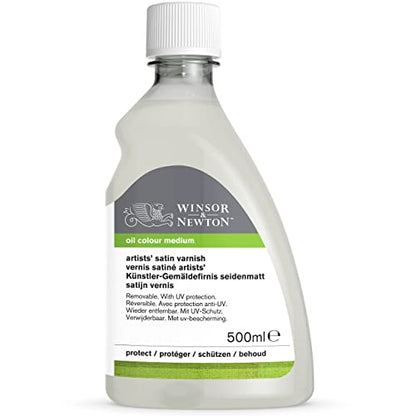 Winsor & Newton Professional Artists' Satin Varnish, 500ml Bottle - color: Satin Varnish, style: 16.9-oz Bottle