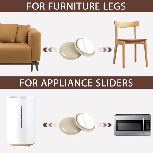 24 PCS Self-Stick Appliance Sliders for Kitchen Appliances, 1 Inch Furniture Sliders, Easy to Gliding & Space Saving, Chair Sliders for Carpet - Move Furniture Smoothly, Keep Floors Flawless! - size: 1 inch (24pcs)