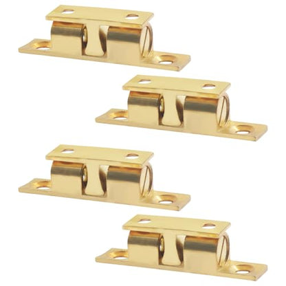 Double Roller Catch Cabinet Latches, 47mm, 4 Pack - color: Gold, size: 47mm