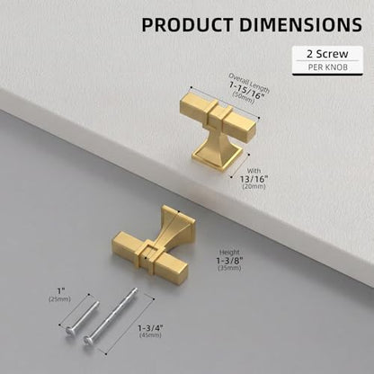 homdiy Gold Cabinet Knobs 24 Pack Brushed Gold Cabinet Knobs Single Hole - color: Matte Gold, size: Single Hole