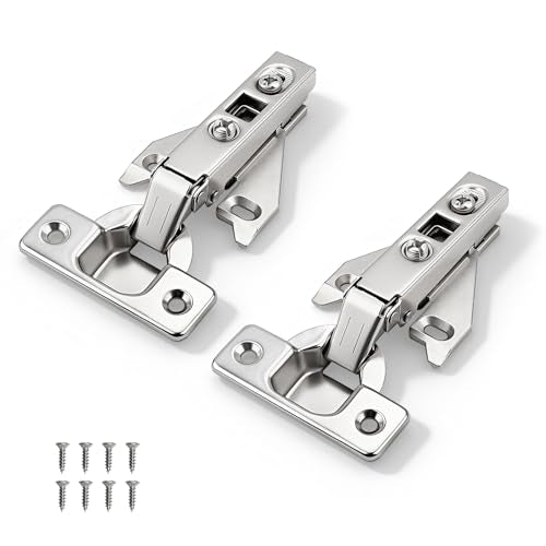 KNOBWELL Kitchen Cabinet Door Hinges Full Overlay Hidden Hinges, 1 Pair