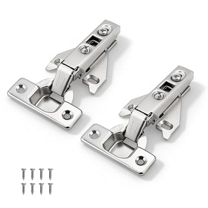 KNOBWELL Kitchen Cabinet Door Hinges Full Overlay Hidden Hinges, 1 Pair