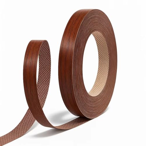 GSCIT Club Cherry Edge Banding, 1/2 inch x 25ft roll of Veneer PVC Edge Banding Preglued Flexible, Wood Tape Banding for Cabinet - color: Cherry, size: 1/2"x 25ft