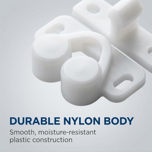 3Pcs White Marine Boat Ball Catch Door Cupboard Spring Back Plates Roller Latch Plastic Catches Cabinet Hardware