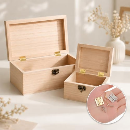 60PCS Small Hinges for Wooden Box, 0.7in Brass Hinges for Crafts, Small Box