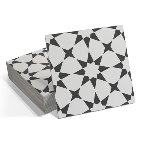 16-Sheet Peel and Stick Floor and Wall Tile for Bathroom Kitchen Shower, 9" x 9" Marrakech SPC Self-Adhesive Vinyl Flooring, Patterned Groutable Backsplash Tile, Cover 9.12 Sq Ft. - color: Marrakech