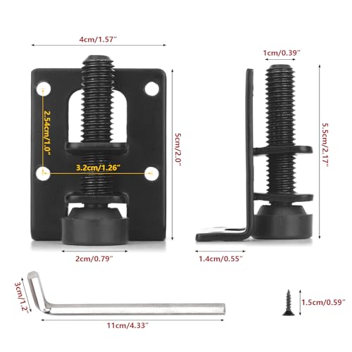 Anwenk Adjustable Leveling Feet - L Shaped Furniture Leveler Legs, Heavy Duty Metal Furniture Leveling Feet for Workbench, Cabinet, Wardrobe, 2.2" H, Black - color: L-shaped Leveler