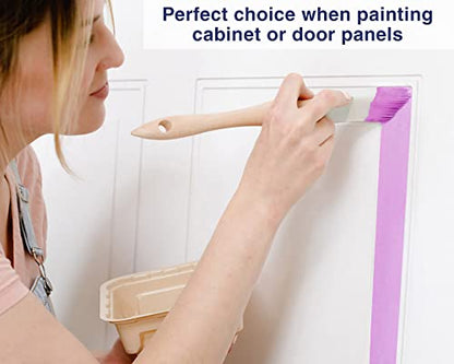Zibra Triangle Paint Brush for Wall Corners, Doors, Cabinets and Detailed Molding, 1.25-inch, Artist Brush - size: 1.25 in, style: Triangle Brush