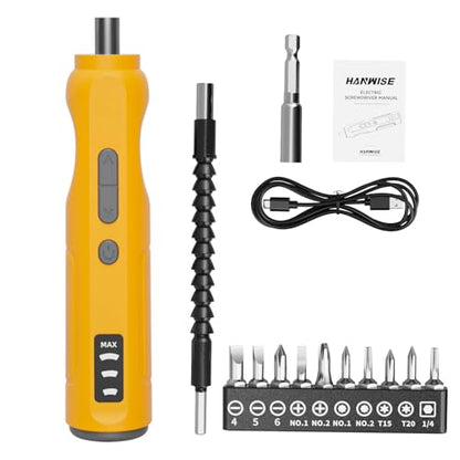 Electric Screwdriver Set, 1500mAh Cordless Rechargeable Screwdriver With Bits & Extension Shaft, Mini Power Tool For Electronics Repair, DIY Home Maintenance – 5N.m Torque, LED Light, 300rpm
