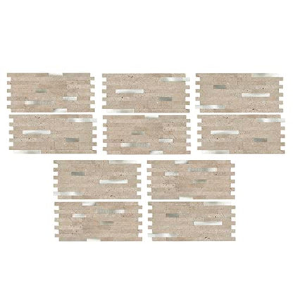 Aspect Peel and Stick Collage Tile in Biscuit (2pc per Pack/5 Pack) - color: Biscuit, size: 5 Pack