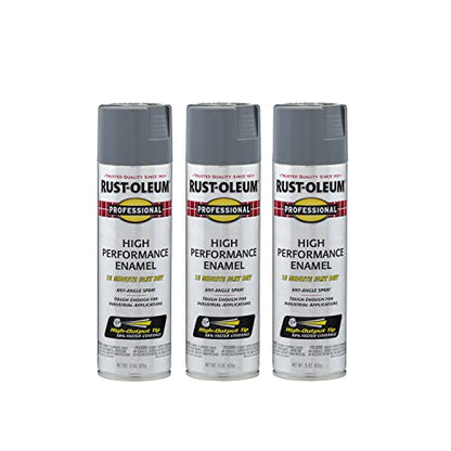 Rust-Oleum Pro High Performance Gloss Dark Machine Gray Spray Paint - color: Gloss Dark Machine Gray, size: 15 Ounce (Pack of 3)