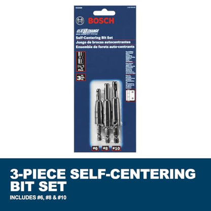 Bosch CC2430 Clic-Change 1/4in Self-Centering Drill Bit Set (3 Piece) - style: Industrial