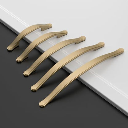 Amerdeco 10 Pack Champagne Bronze Cabinet Pulls 3 Inch(76mm) Hole Center Drawer Pulls Cabinet Hardware Kitchen Cabinet Handles for Bathroom Dresser Pulls ZH0068 - color: Champagne Bronze, size: 3"/76MM Hole Center