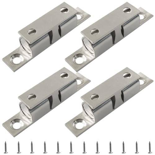 BokWin 2.36 Inch / 60mm Double Roller Catch Cabinet Latches, 4 Pack - size: 2.36 Inch / 60mm