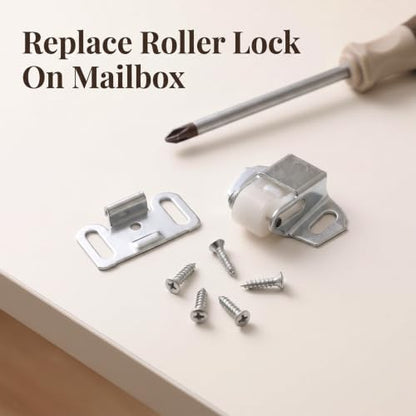 2 Pack Mailbox Replacement Roller Catch Assembly with Screws
