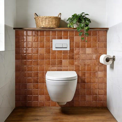 20 Sheets 3D Stereoscopic Peel and Stick Backsplash Tile Stickers - color: Brown