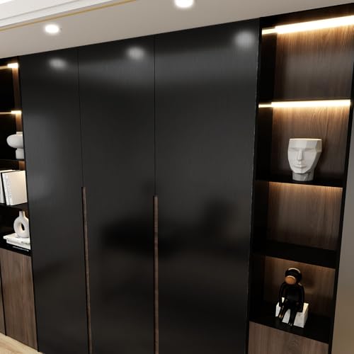 Black Stainless Steel Contact Paper for Countertops Cabinets - color: Black, size: 15.7" x 472"