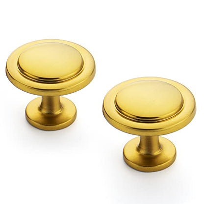 Ravinte Brushed Brass Round Cabinet Knobs,Zinc Pulls,1-1/4 Inch,30 Pack - color: Gold