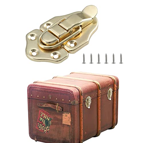 Duckbill Hasp Latches, Small Toggle Box Latches, Bright Brass, 2 Pack - color: Bright Brass, size: 2 Sell Pack