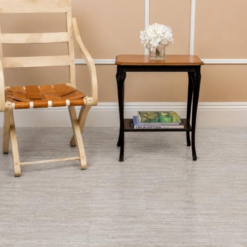 Nexus Self Adhesive 12-Inch Vinyl Floor Tiles, 20 Tiles, 12 x 12 in - color: Travatine Marble, style: Marble look