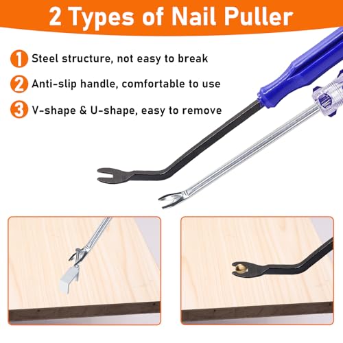 4Pcs Upholstery and Construction Staple Remover Tools Set - color: Multicoloured-4pcs