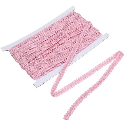 MECCANIXITY Gimp Braid Trim 1/2" x 14 Yards Polyester, Pink - color: Pink