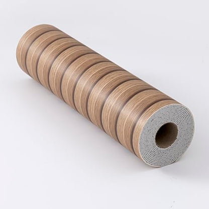 Haimin Wood Grain Slat Wall Panels Peel and Stick Faux Wood Thick Wallpaper - color: Brown