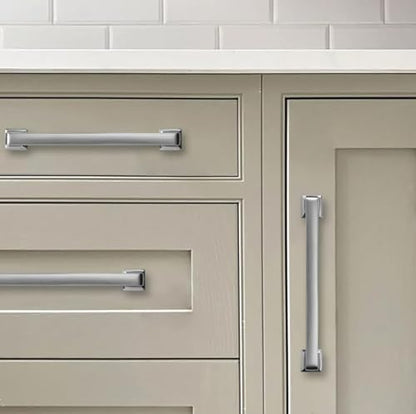 khtumeware 2 Pack Brushed Nickel Cabinet Pulls, 3-3/4 Inch(96mm) Hole Centers Solid Satin Nickel Cabinet Handles Kitchen Hardware Straight Bar for Cabinets and Drawer Pulls - color: Brushed Satin Nickel, size: 3-3/4"(96mm) Hole Center, style: 2-pack