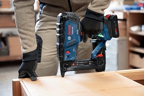 BOSCH GTH18V-18MN 18V Brushless 18-Gauge Narrow Crown Stapler - Cordless, Powerful, and Precise for Furniture, Upholstery, and Cabinetry Applications (Bare Tool) - style: Bare Tool