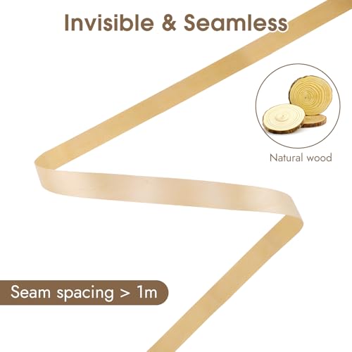 BEVTEE Wood Edge Banding 1.5 in × 50 ft, Iron on Birch Plywood Veneer Roll - color: wood, size: 1.5 inch x 50ft