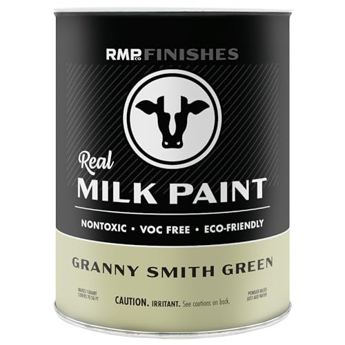 RMP Finishes Real Milk Paint Powder for Wood Furniture, Cabinets, Walls, Brick, and Stone, Matte Finish, Water-Based, Organic, Granny Smith Green, 1 Quart - color: Granny Smith Green, size: 32 Ounce (Pack of 1)