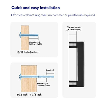 Ravinte Hardware Matte Black Cabinet Handles Drawer Pulls 3 Inch CC 10 Pack - color: Matte Black Square, size: 3" Hole Center