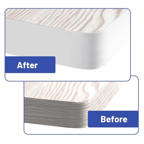 PVC Edge Banding 7/8 inch x 100ft Veneer Edge Banding White with Hot Melt Adhesive Pre - glued Iron on Edging Tape Trim for Cabinet Plywood Repairs and Furniture Restoration - size: 7/8 inch x 100ft