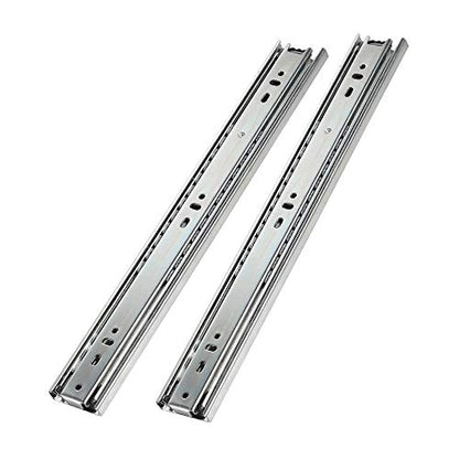 SHUHANG 5 Pairs Full Extension Drawer Slides 10 12 14 16 18 20 22 24 Inch 100lb Load Capacity Side Mount Ball Bearing Glides Runners Rails Cabinet Dresser Wardrobe Kitchen Trash (12 Inch,5 Pairs) - size: 12 Inch, style: 5 Pair (Silver)
