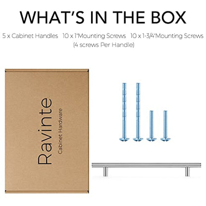 Ravinte Cabinet Pulls,10" Length,7-1/2" Hole Center,Brushed Nickel,5 Pack - color: Satin Nickel