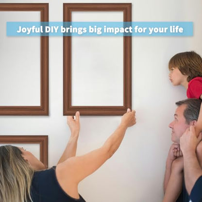 Art3d Pre-Cut Wall Molding Set of 6 pcs, 3 Top 3 Bottom, Walnut - color: Walnut: Style 2